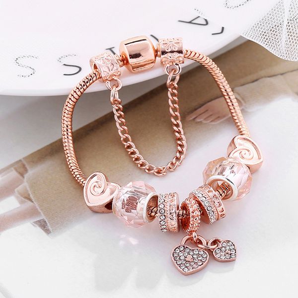 fashion creative european and american flower pendant bracelet suitable for pandora style diy rose gold plated bracelet jewelry in, Black
fashion creative european and american flower pendant bracelet suitable for pandora style diy rose gold plated bracelet jewelry in, Black