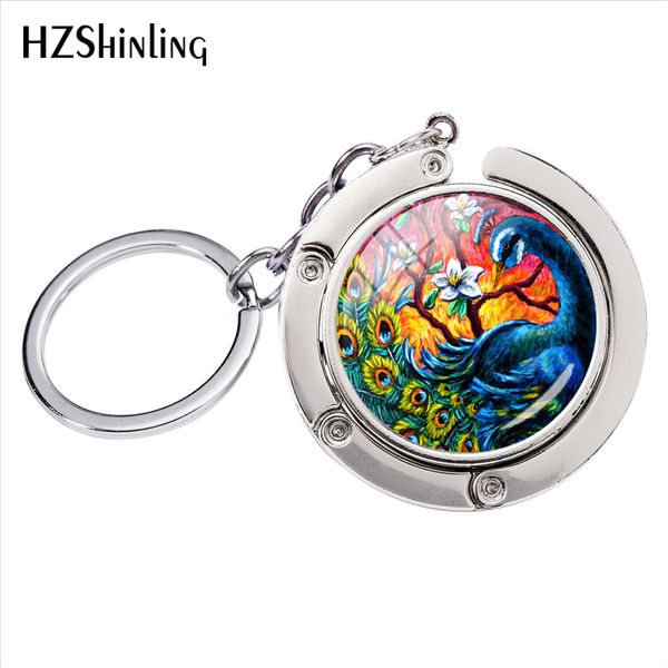 vintage proud peacock painting bag hanger hand craft silver alloy key chain ornaments for a gift
vintage proud peacock painting bag hanger hand craft silver alloy key chain ornaments for a gift