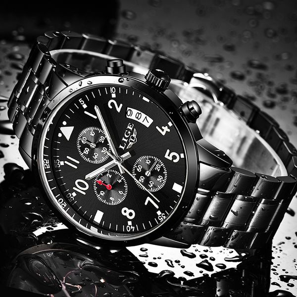 new fad men's watches brand lige fashion business quartz watch men sport full steel waterproof men wristwatch, Slivery;brown
new fad men's watches brand lige fashion business quartz watch men sport full steel waterproof men wristwatch, Slivery;brown