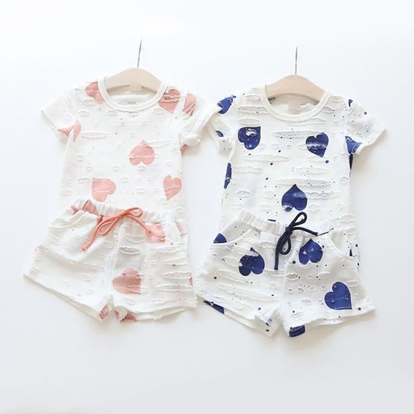 kids girls clothing sets 2018 summer heart printed t shirt+short pants children's clothing suits 2pieces casual cotton sets, White
kids girls clothing sets 2018 summer heart printed t shirt+short pants children's clothing suits 2pieces casual cotton sets, White