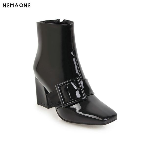 nemaone women high heels ankle boots square toe buckle party dress ladies shoes woman spring autumn boots large size 42 43, Black
nemaone women high heels ankle boots square toe buckle party dress ladies shoes woman spring autumn boots large size 42 43, Black