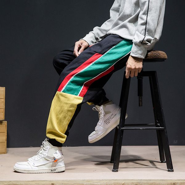 men's pants pocket sweatpant men fashion hiphop casual pant jogger patchwork outwear harajuku streetwear tactical high street, Black
men's pants pocket sweatpant men fashion hiphop casual pant jogger patchwork outwear harajuku streetwear tactical high street, Black