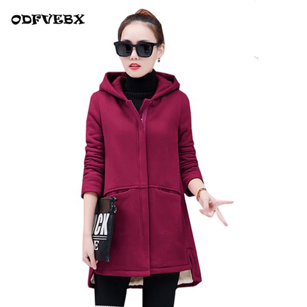 plus velvet female hooded jacket 2018 autumn winter women's clothing jacket loose medium long warm parkas cotton coats outerwear, Black
plus velvet female hooded jacket 2018 autumn winter women's clothing jacket loose medium long warm parkas cotton coats outerwear, Black