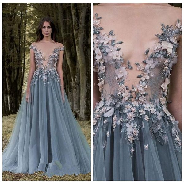 2021 sheer lace 3d flower applique celebrity dresses short sleeves gray a line prom dresses sequins beaded tulle floor length formal wear, Black;red
2021 sheer lace 3d flower applique celebrity dresses short sleeves gray a line prom dresses sequins beaded tulle floor length formal wear, Black;red