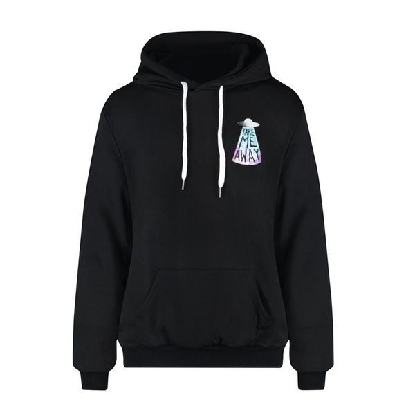 women casual hip hop pullover long sleeve pullovers hoodies fleece hoodie pocket print ufo letter sweatshirt hoodies, Black
women casual hip hop pullover long sleeve pullovers hoodies fleece hoodie pocket print ufo letter sweatshirt hoodies, Black