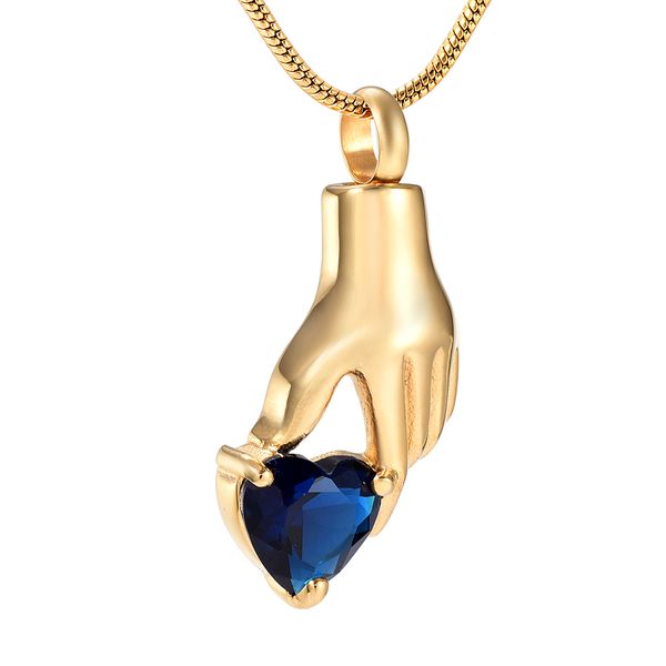 ijd9231 stainless steel cremation gold hand ashes urn hold dark blue crystal heart memorial keepsake pendant necklace charm jewelry, Silver
ijd9231 stainless steel cremation gold hand ashes urn hold dark blue crystal heart memorial keepsake pendant necklace charm jewelry, Silver