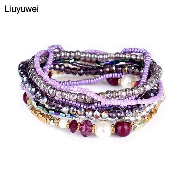 liuyuwei 6color bohemia charm bracelets & bangles with crystal multilayer bead bracelet femme for women jewelry 61178037a, Black
liuyuwei 6color bohemia charm bracelets & bangles with crystal multilayer bead bracelet femme for women jewelry 61178037a, Black