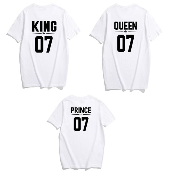 100% cotton matching t shirt king 07 queen 07 prince princess newborn letter print shirts,couples leisure short sleeve o neck, White;black
100% cotton matching t shirt king 07 queen 07 prince princess newborn letter print shirts,couples leisure short sleeve o neck, White;black