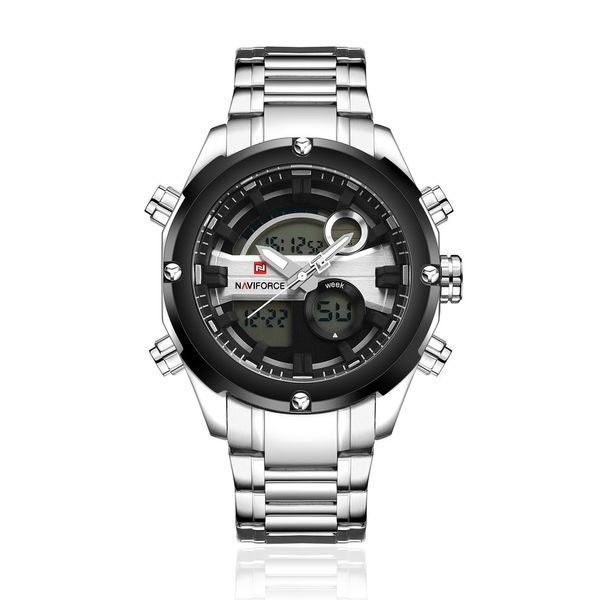 naviforce men stainless steel strap quartz wrist watch casual sport men male gentleman wristwatch round dial watch, Slivery;brown
naviforce men stainless steel strap quartz wrist watch casual sport men male gentleman wristwatch round dial watch, Slivery;brown
