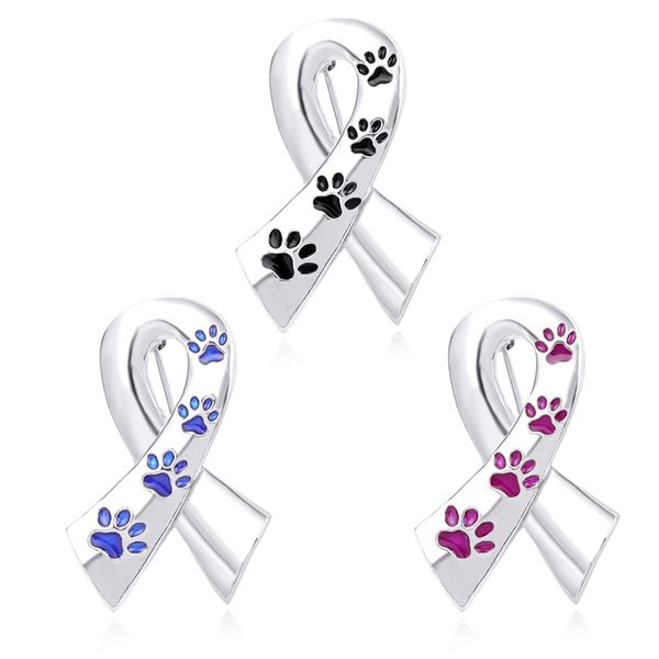 silk ribbon broches women enamel pet paw prints pins and brooches cat dog memorial pin black blue brooch metal silk satin badge, Gray
silk ribbon broches women enamel pet paw prints pins and brooches cat dog memorial pin black blue brooch metal silk satin badge, Gray