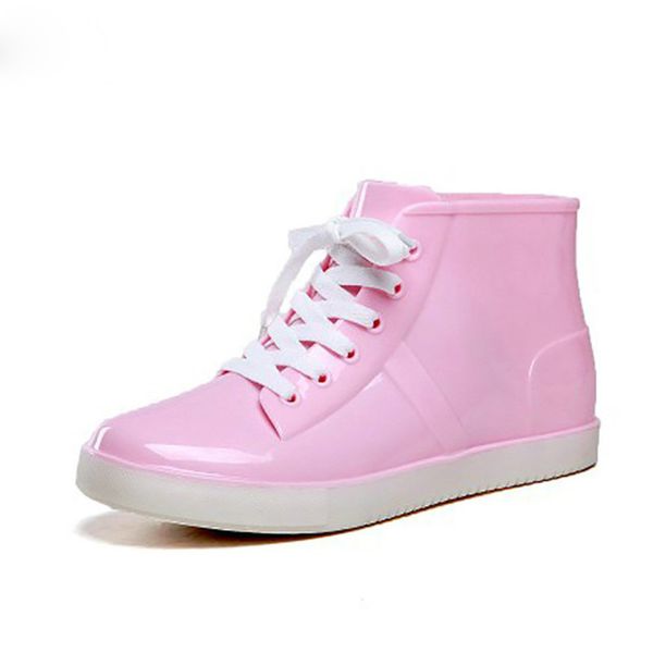 new arrival rain boots waterproof flat with shoes woman rain woman water rubber ankle boots lace up botas qingyue, Black;red
new arrival rain boots waterproof flat with shoes woman rain woman water rubber ankle boots lace up botas qingyue, Black;red