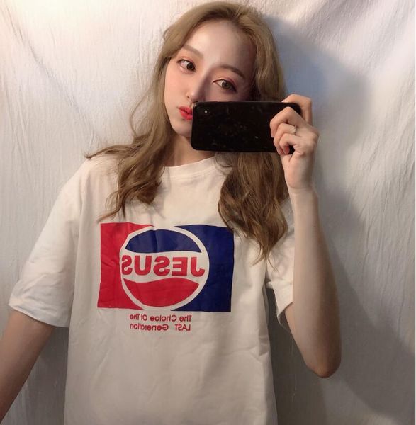 2018 new summer korean ulzzang loose short-sleeved t-shirt female students harajuku bf wild round neck shirt tide, White
2018 new summer korean ulzzang loose short-sleeved t-shirt female students harajuku bf wild round neck shirt tide, White