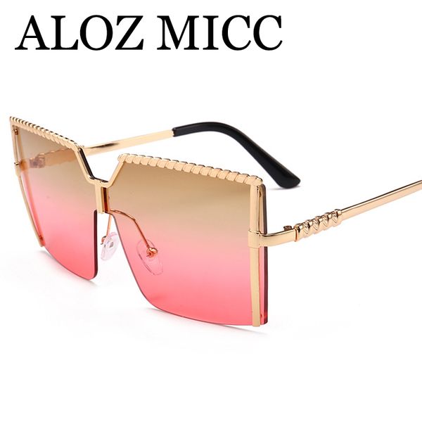 aloz micc fashion oversize square sunglasses women metal half frame gradient sun glasses brand design female shades glasses uv400 a549, White;black
aloz micc fashion oversize square sunglasses women metal half frame gradient sun glasses brand design female shades glasses uv400 a549, White;black