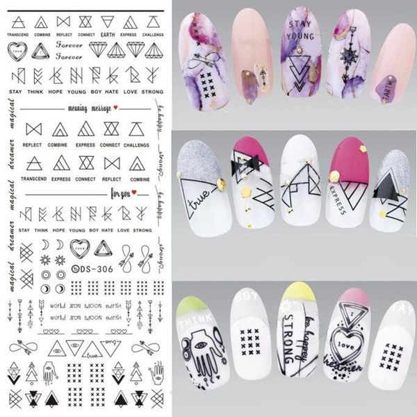 new 2 sheets creative graphics letter nail water decals manicure nail art transfer stickers letter design diy decoration, Black
new 2 sheets creative graphics letter nail water decals manicure nail art transfer stickers letter design diy decoration, Black