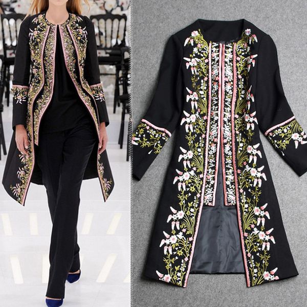 coat nice autumn spring winter coat fashion european elegant women long sleeve retro embroidery long trench a411, Tan;black
coat nice autumn spring winter coat fashion european elegant women long sleeve retro embroidery long trench a411, Tan;black