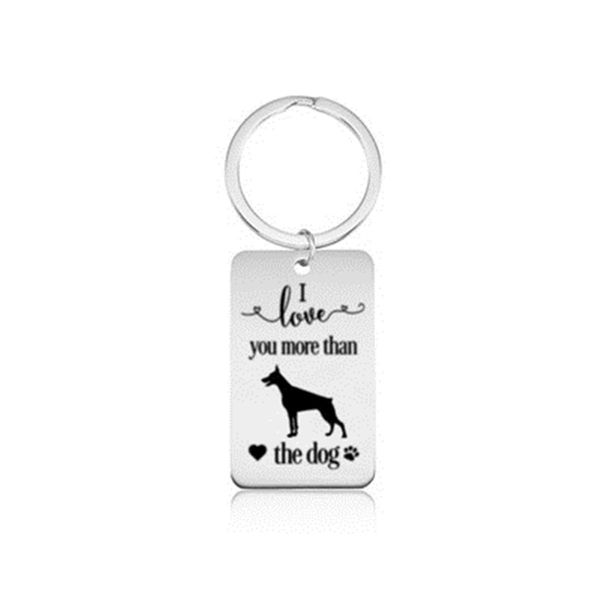 stainless steel doberman pinscher keychains silver color i love you more than the dog key chains car bag keyrings
stainless steel doberman pinscher keychains silver color i love you more than the dog key chains car bag keyrings