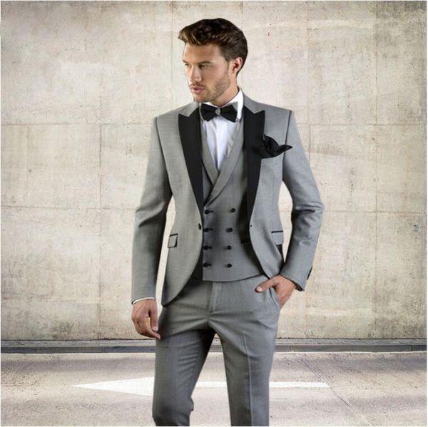 grey men suit slim fit jacket with black tuxedo custom made blazer wedding groom suits 2018 men blazers (blazer+pants+vest), White;black
grey men suit slim fit jacket with black tuxedo custom made blazer wedding groom suits 2018 men blazers (blazer+pants+vest), White;black