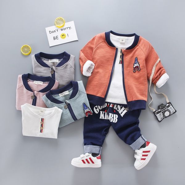 Baby Boys Spring Autumn Sports suit 3 pieces set Tracksuits Kids Clothing sets Casual clothes Coat Pant t shirt
Baby Boys Spring Autumn Sports suit 3 pieces set Tracksuits Kids Clothing sets Casual clothes Coat Pant t shirt
