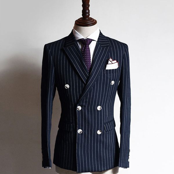 navy grid business formal men suits double breasted peaked lapel two piece custom made groom wedding tuxedos (jacket + pants), Black;gray
navy grid business formal men suits double breasted peaked lapel two piece custom made groom wedding tuxedos (jacket + pants), Black;gray