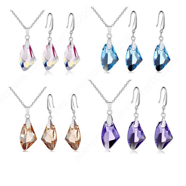 yaameli mixed austrian crystal stone 925 sterling silver jewelry pinch bail earring pendant necklace set 18" rolo chains
yaameli mixed austrian crystal stone 925 sterling silver jewelry pinch bail earring pendant necklace set 18" rolo chains