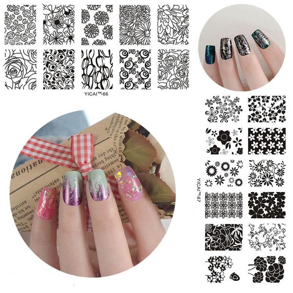 6.5*12.5cm stencil deep engraving nail stamp plate yicai 3d space flower pattern nail art polish stamping plates, White
6.5*12.5cm stencil deep engraving nail stamp plate yicai 3d space flower pattern nail art polish stamping plates, White