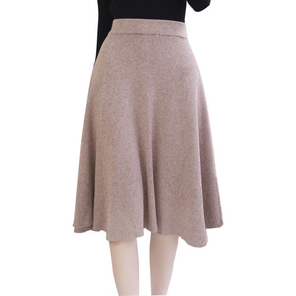 setwigg women winter wool knit midi skirt elastic waist solid warm flare rib knitted draped knee-length autumn skirts, Black
setwigg women winter wool knit midi skirt elastic waist solid warm flare rib knitted draped knee-length autumn skirts, Black