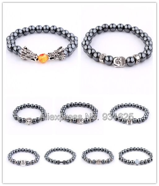 healthy care dragon head buddha beads magnet bracelets wholesale magnetic hematite elastic yoga bracelet for women and man, Black
healthy care dragon head buddha beads magnet bracelets wholesale magnetic hematite elastic yoga bracelet for women and man, Black