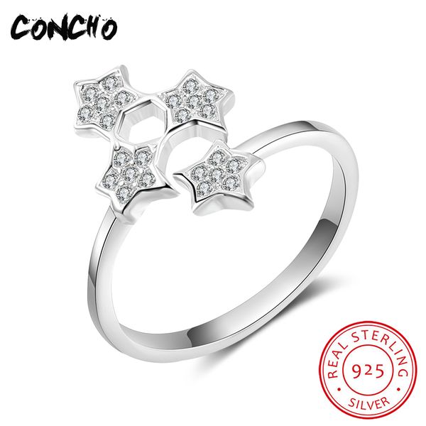 2018 new special offer bands party anel feminino concho jewelry 925 sterling silver star open rings for women, Golden;silver
2018 new special offer bands party anel feminino concho jewelry 925 sterling silver star open rings for women, Golden;silver