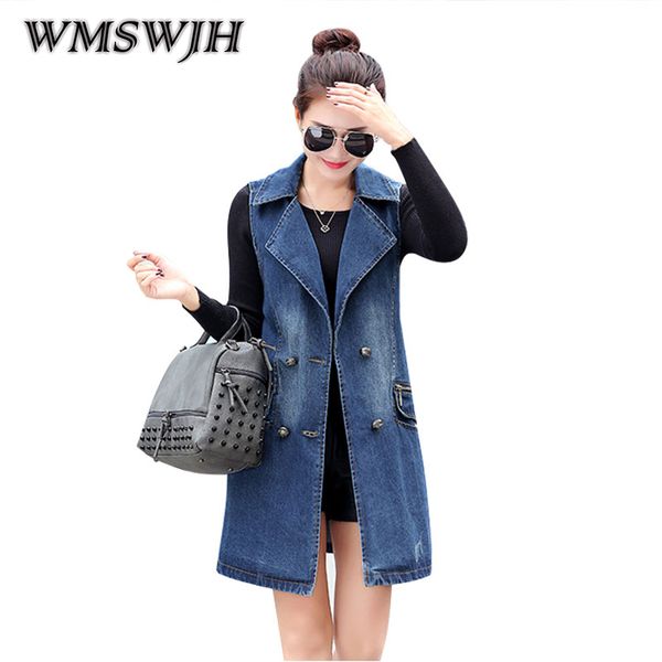 long denim vests 2017 new women brand plus size casual spring waistcoat turn-down collar coat sleeveless denim jacket ws126, Black;white
long denim vests 2017 new women brand plus size casual spring waistcoat turn-down collar coat sleeveless denim jacket ws126, Black;white