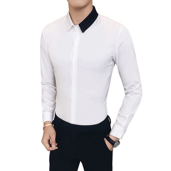 quality simple men shirt brand new 2018 casual solid gentlemen work shirt male long sleeve slim fit prom tuxedo plus size 5xl-s, White;black
quality simple men shirt brand new 2018 casual solid gentlemen work shirt male long sleeve slim fit prom tuxedo plus size 5xl-s, White;black