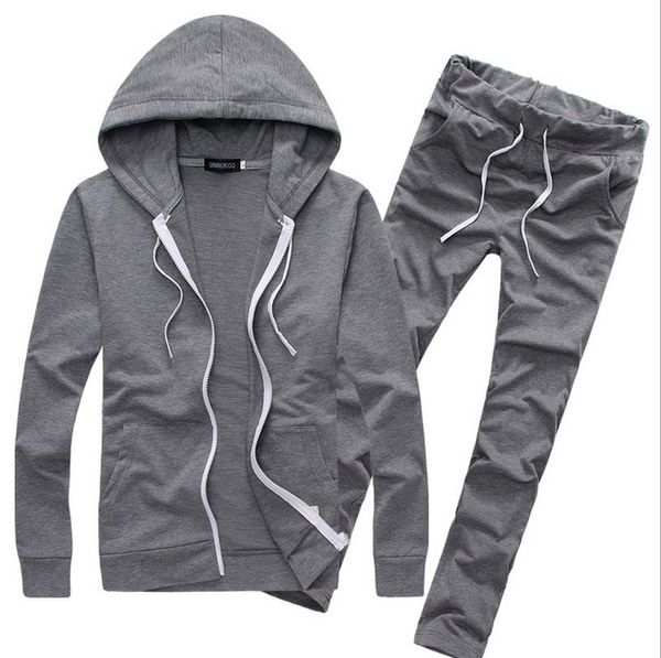 casual pure color 2 piece set men tracksuits autumn sportswear hooded hoodies +pants mens sporting suits, Gray
casual pure color 2 piece set men tracksuits autumn sportswear hooded hoodies +pants mens sporting suits, Gray
