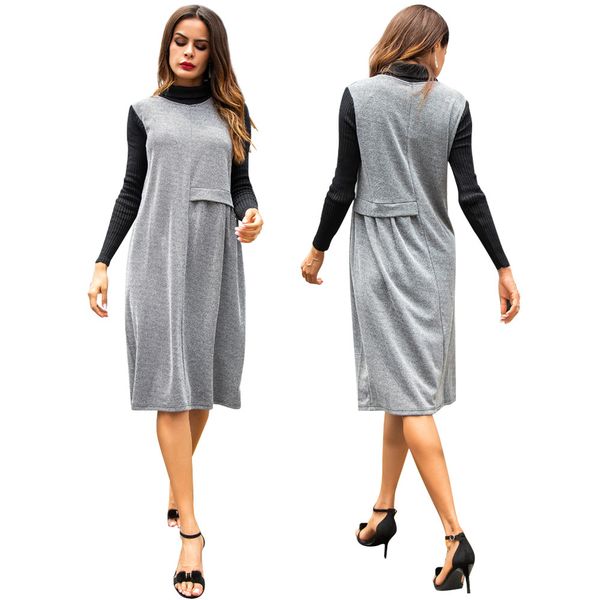 fashion casual dress high collar long sleeve pullover knit bottoming sweater skirts long-sleeved party dresses winter warm dress, Black;gray
fashion casual dress high collar long sleeve pullover knit bottoming sweater skirts long-sleeved party dresses winter warm dress, Black;gray