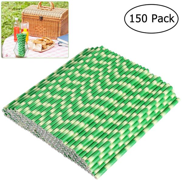 150pcs biodegradable paper straws bamboo drinking straws for party drinks decoration
150pcs biodegradable paper straws bamboo drinking straws for party drinks decoration