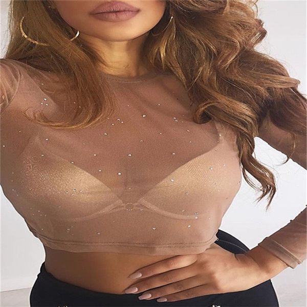 mesh blouse 2017 autumn see-through women shirts long sleeve perspective women crop lady vintage blusas, White
mesh blouse 2017 autumn see-through women shirts long sleeve perspective women crop lady vintage blusas, White