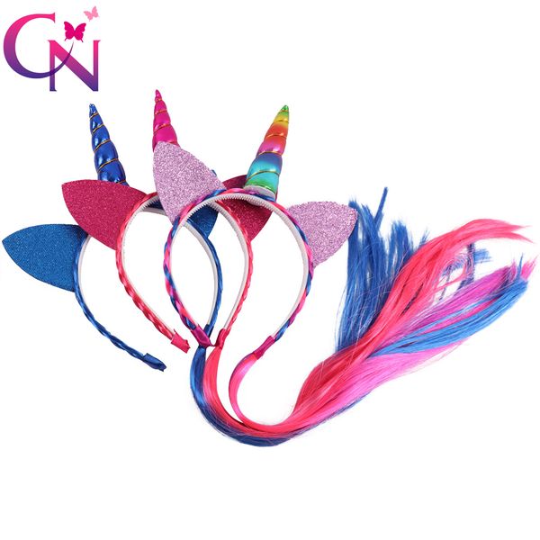 3 pieces/lot ponytail unicorn headbands with glitter ears for kids girls princess braid wig teeth hairbands hair accessories 
3 pieces/lot ponytail unicorn headbands with glitter ears for kids girls princess braid wig teeth hairbands hair accessories