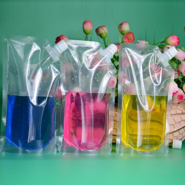 500ml Stand-up Plastic Drink Packaging Bag Spout Pouch For Beverage Liquid Juice Milk Coffee Container