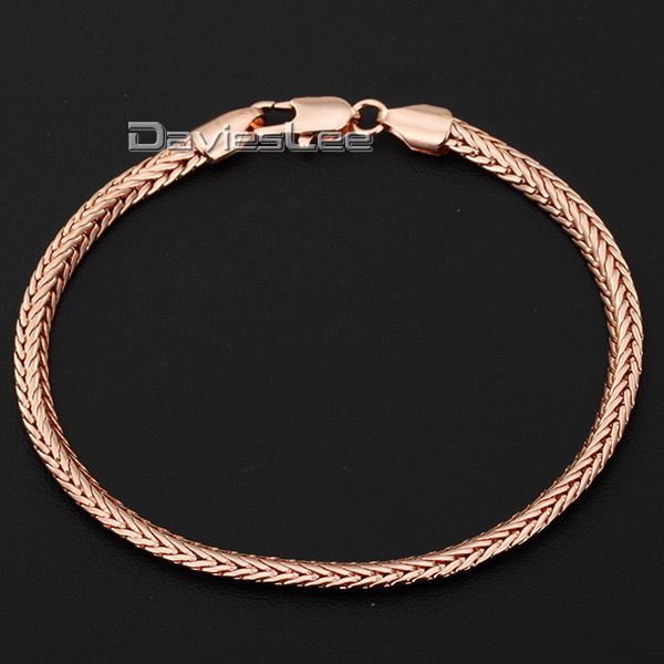 davieslee womens mens chain party rose gold filled wheat foxtail bracelet 4/6mm party daily wear dlgb187, Black
davieslee womens mens chain party rose gold filled wheat foxtail bracelet 4/6mm party daily wear dlgb187, Black