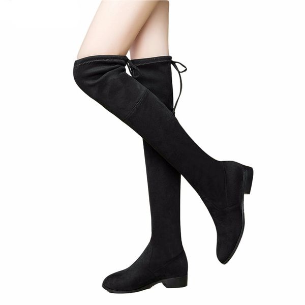ladies shoes square low heel women over the knee boots scrub black pointed toe woman motorcycle boots
ladies shoes square low heel women over the knee boots scrub black pointed toe woman motorcycle boots