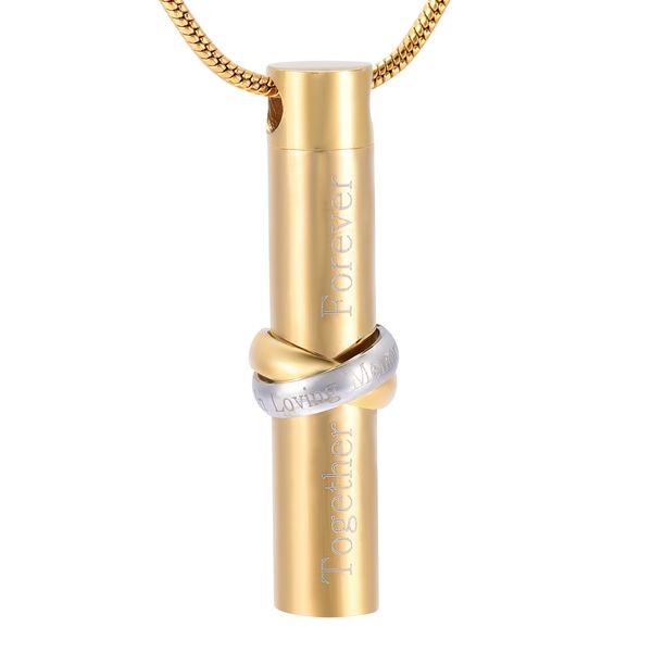 hln9944 2 rings together hold cylinder urn hold ashes keepsake urn memorial jewelry cremation urn pendant necklace for pet/human ashes, Silver
hln9944 2 rings together hold cylinder urn hold ashes keepsake urn memorial jewelry cremation urn pendant necklace for pet/human ashes, Silver