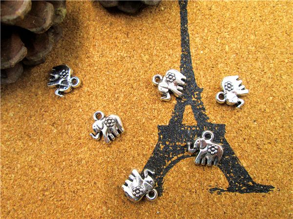 60pcs elephant charms--antiqued tibetan silver elephant charms/pendants 12x12mm, Bronze;silver
60pcs elephant charms--antiqued tibetan silver elephant charms/pendants 12x12mm, Bronze;silver
