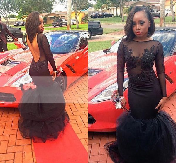 2k18 african black jewel neck lace applique mermaid prom dresses backless see through long sleeve party evening dresses custom made
2k18 african black jewel neck lace applique mermaid prom dresses backless see through long sleeve party evening dresses custom made