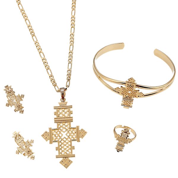ethiopian cross jewelry set gold color necklace earrings ring bangle africa dubai bridal wedding sets, Silver
ethiopian cross jewelry set gold color necklace earrings ring bangle africa dubai bridal wedding sets, Silver