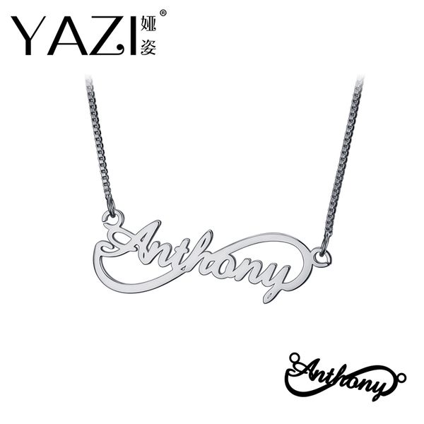 YAZI Personalized Name Necklace Gold Color Copper Infinity Pendant Engraved Single Name Custom Jewelry Memory Gift For Friend
YAZI Personalized Name Necklace Gold Color Copper Infinity Pendant Engraved Single Name Custom Jewelry Memory Gift For Friend