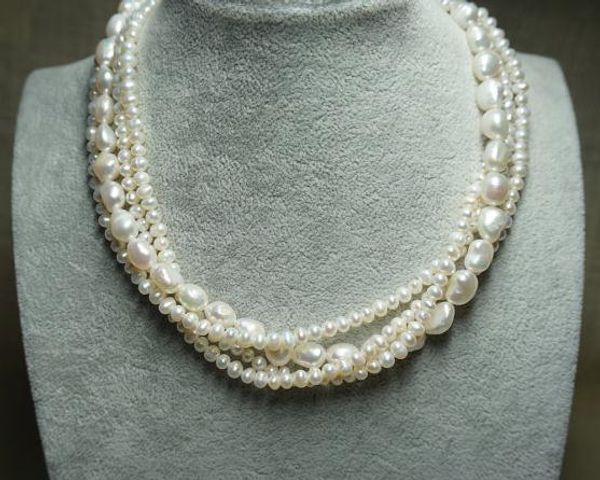 4rows white color mixes size natural pearl necklace,wedding,birthday love mothers day women gift,happiness jewellery, Black
4rows white color mixes size natural pearl necklace,wedding,birthday love mothers day women gift,happiness jewellery, Black