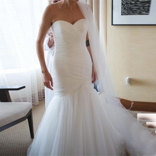 new arrival ruched tulle mermaid wedding dress lace up white/ivory marry dresses bridal dresses in stock vestido de festa curto
new arrival ruched tulle mermaid wedding dress lace up white/ivory marry dresses bridal dresses in stock vestido de festa curto