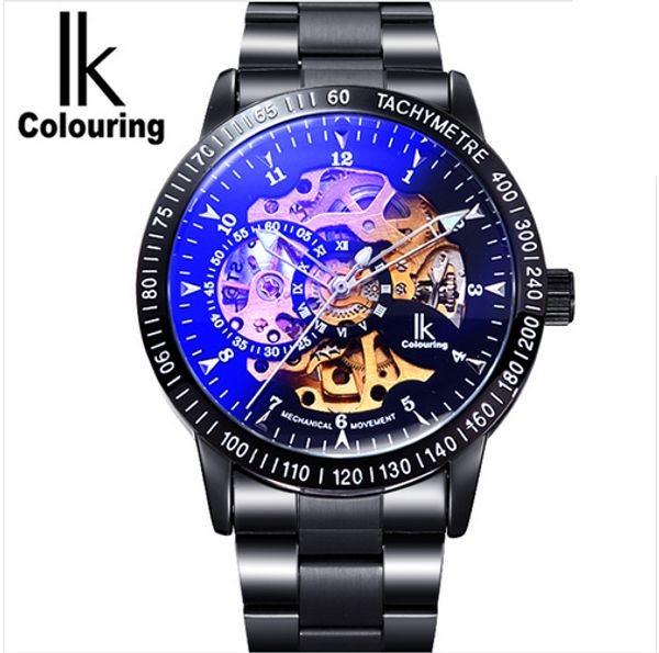ik colouring religio masculino stainless steel band golden skeleton men's watch automatic mechanical wristwatch male clock, Slivery;brown
ik colouring religio masculino stainless steel band golden skeleton men's watch automatic mechanical wristwatch male clock, Slivery;brown