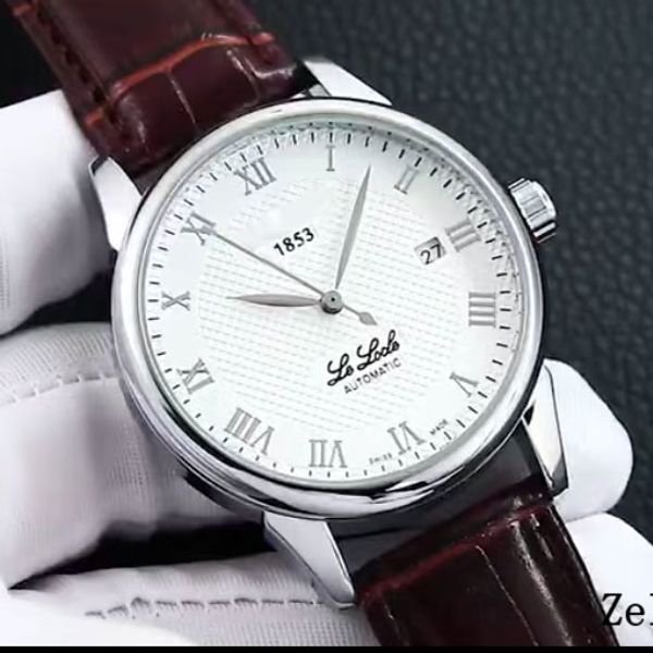fashion men watches mechanical automatic 40mm dial leather & steel band business gold watch for mens gift relogio masculino, Slivery;brown
fashion men watches mechanical automatic 40mm dial leather & steel band business gold watch for mens gift relogio masculino, Slivery;brown