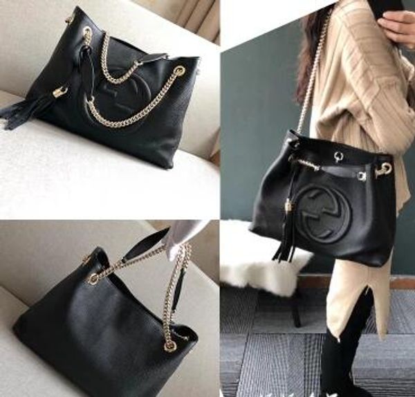 

Classic Leather black gold silver chain Free shipping TOP hot sell Wholesale retail 2018 new bags handbags shoulder bags tote bags messenger