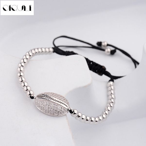 oiquei handmade micro pave jewelry womens mens cz beach shell charm adjustable bracelet fashion copper beads charm bangles homme, Black
oiquei handmade micro pave jewelry womens mens cz beach shell charm adjustable bracelet fashion copper beads charm bangles homme, Black