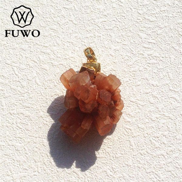 fuwo natural aragonite crystal cluster pendant 24k gold electroplated brass raw semi-precious stones jewelry wholesale pd054, Black
fuwo natural aragonite crystal cluster pendant 24k gold electroplated brass raw semi-precious stones jewelry wholesale pd054, Black